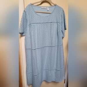 Isaac Mizrahi blue lace dress